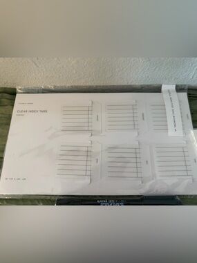 Cloth & Paper Clear Index Tabs - Jan-Jun